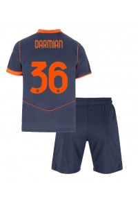 Fotbalové Dres Inter Milan Matteo Darmian #36 Dětské Třetí Oblečení 2025-26 Krátký Rukáv (+ trenýrky)